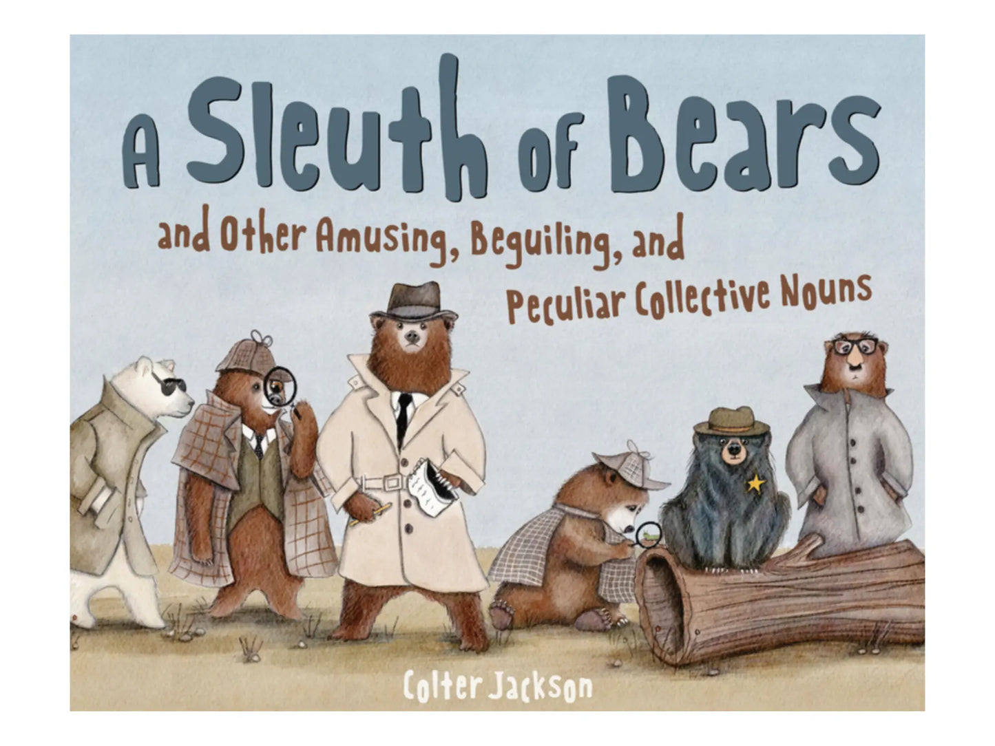 Book cover of 'A Sleuth of Bears' with illustrated bears in detective outfits.