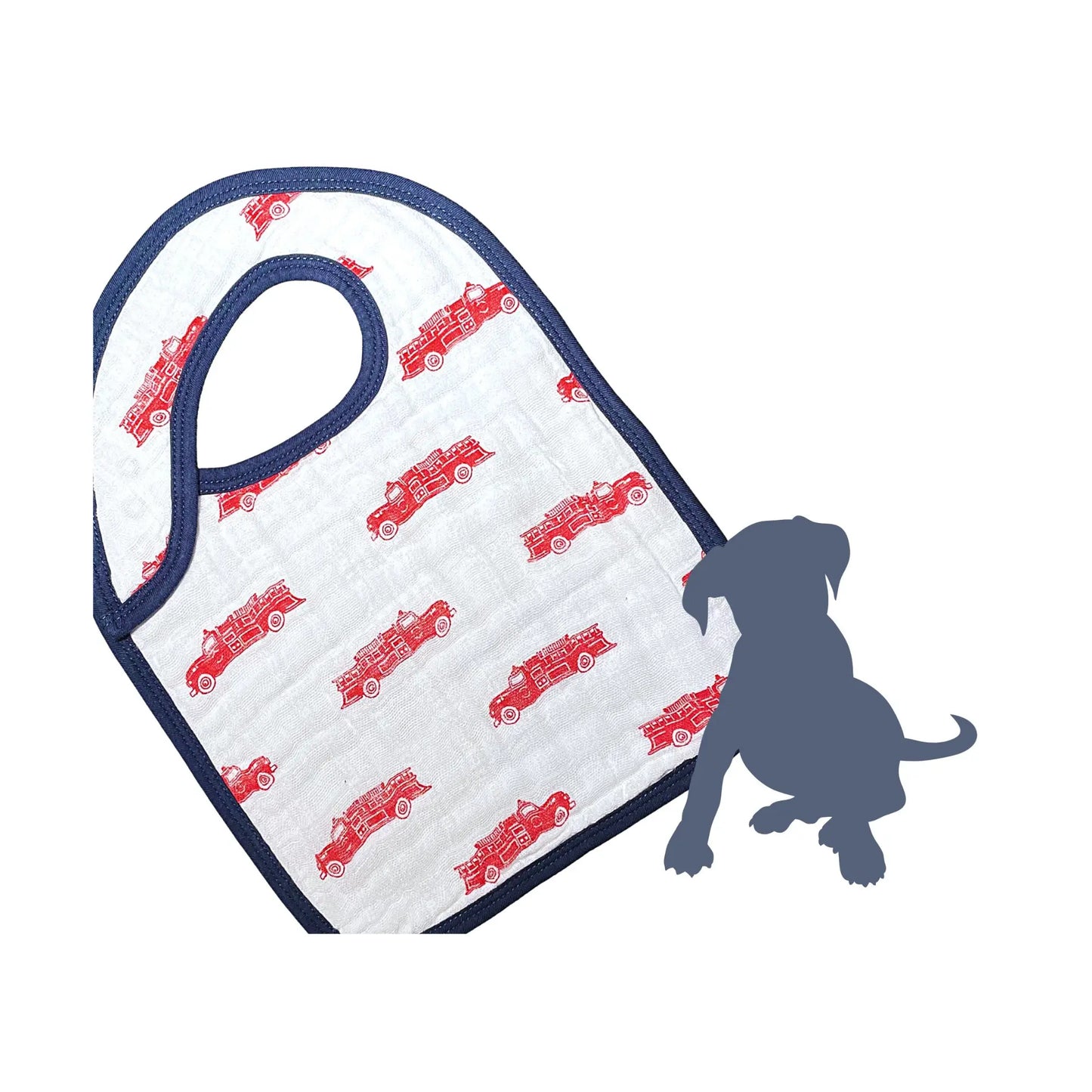 Firetruck Dalmatian Bamboo Bib Set – Soft Baby Bibs | Alder & Alouette