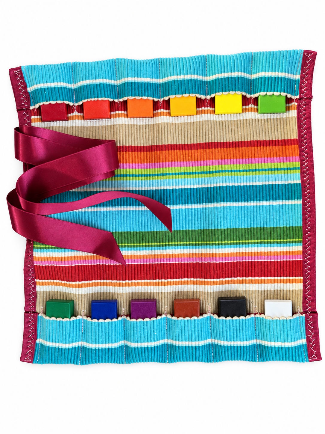 Block Crayon Roll – Holds 12 Wax Crayon Blocks