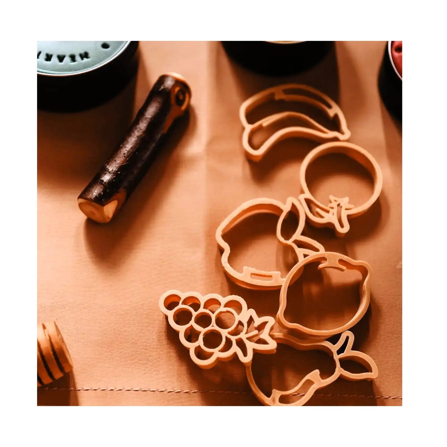 Mini Eco Cutters for Play Dough, Mini Fruit Set  - Alder & Alouette