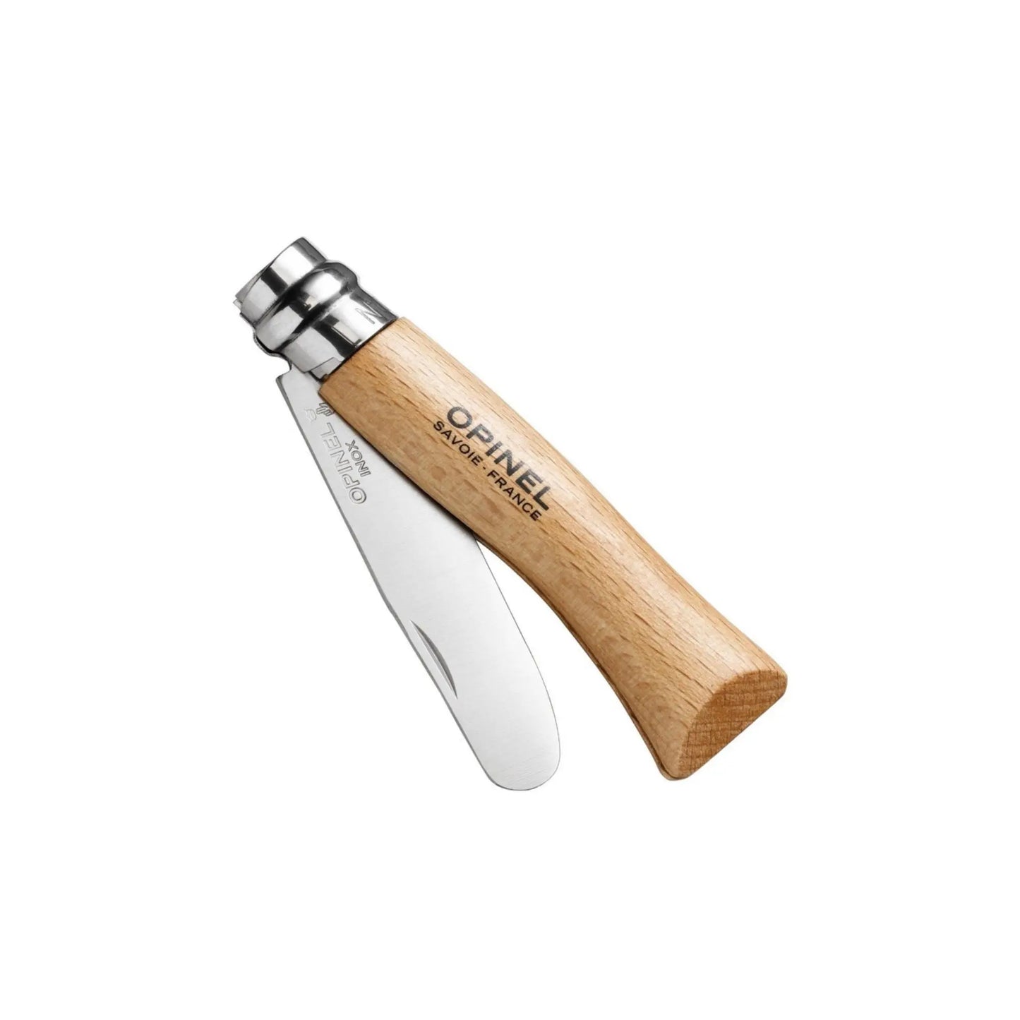 Opinel No. 7 Junior Folding Pocket Knife folded and on a white background