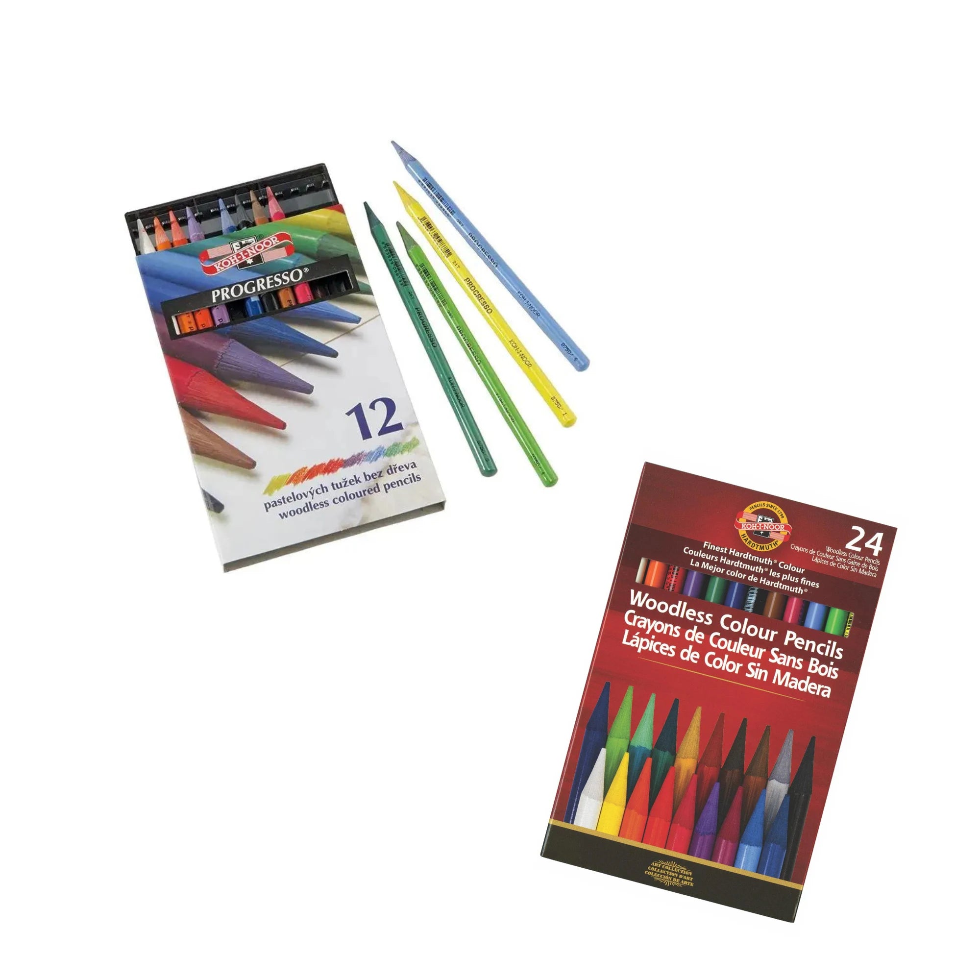 Woodless Colored Pencils – Progresso 12 or 24 Count Set