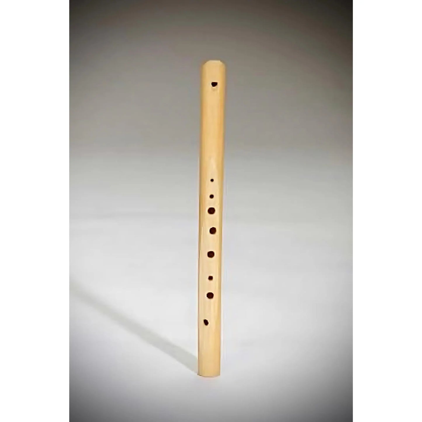 Wooden  Choroi pentatonic octa flute on a gray background