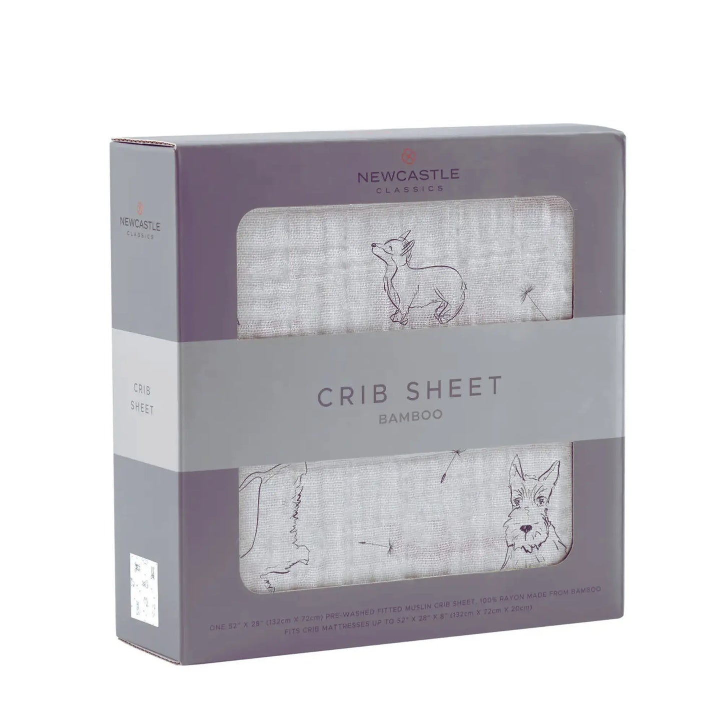 Cotton Muslin Corgi Crib Sheet | Standard Size - Alder & Alouette
