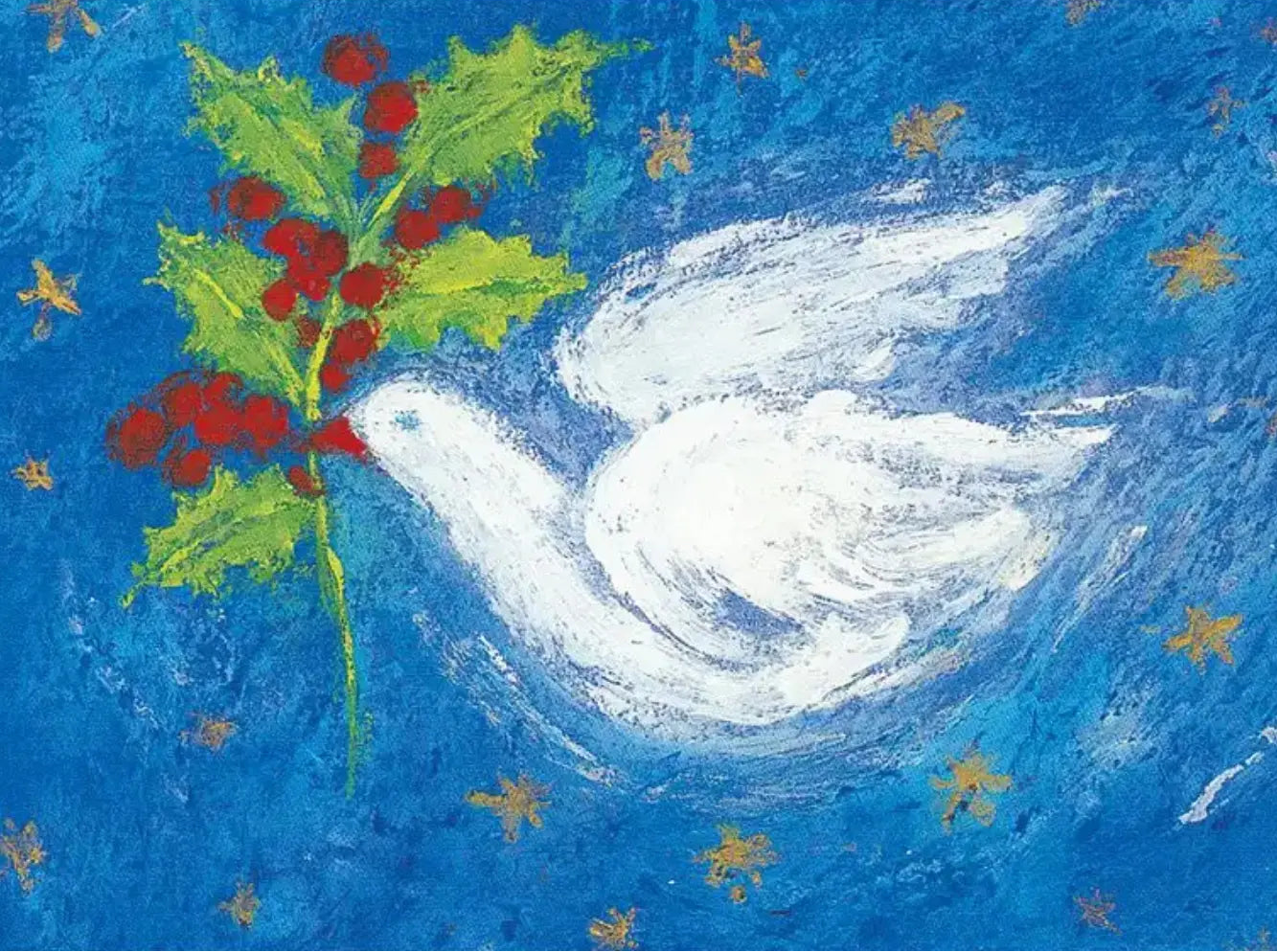 Dove of Peace holiday card by Marjan van Zeyl