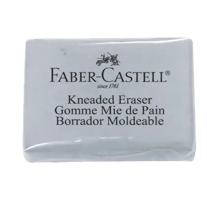 Kneadable Eraser Charcoal, Pastels Faber Castell on white background