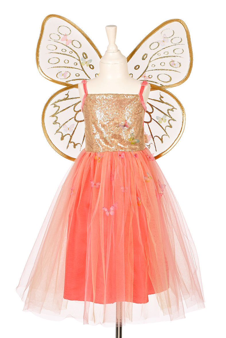 green emerald velvet dress Fairy Dress & Wings Set for Kids – Tulle Costume