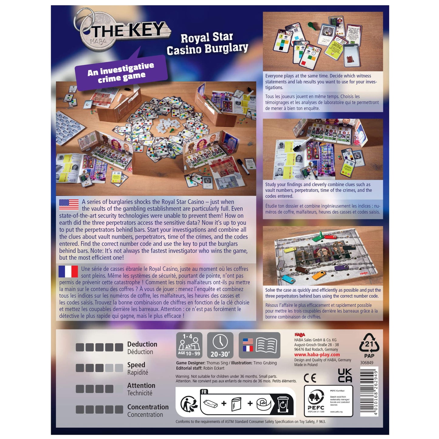 The Key: Royal Star Casino Burglary – A Deduction Game for Ages 10+ yrs