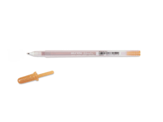 Gelly Roll metallic copper gel pen for journaling, paper crafts, and shimmering details