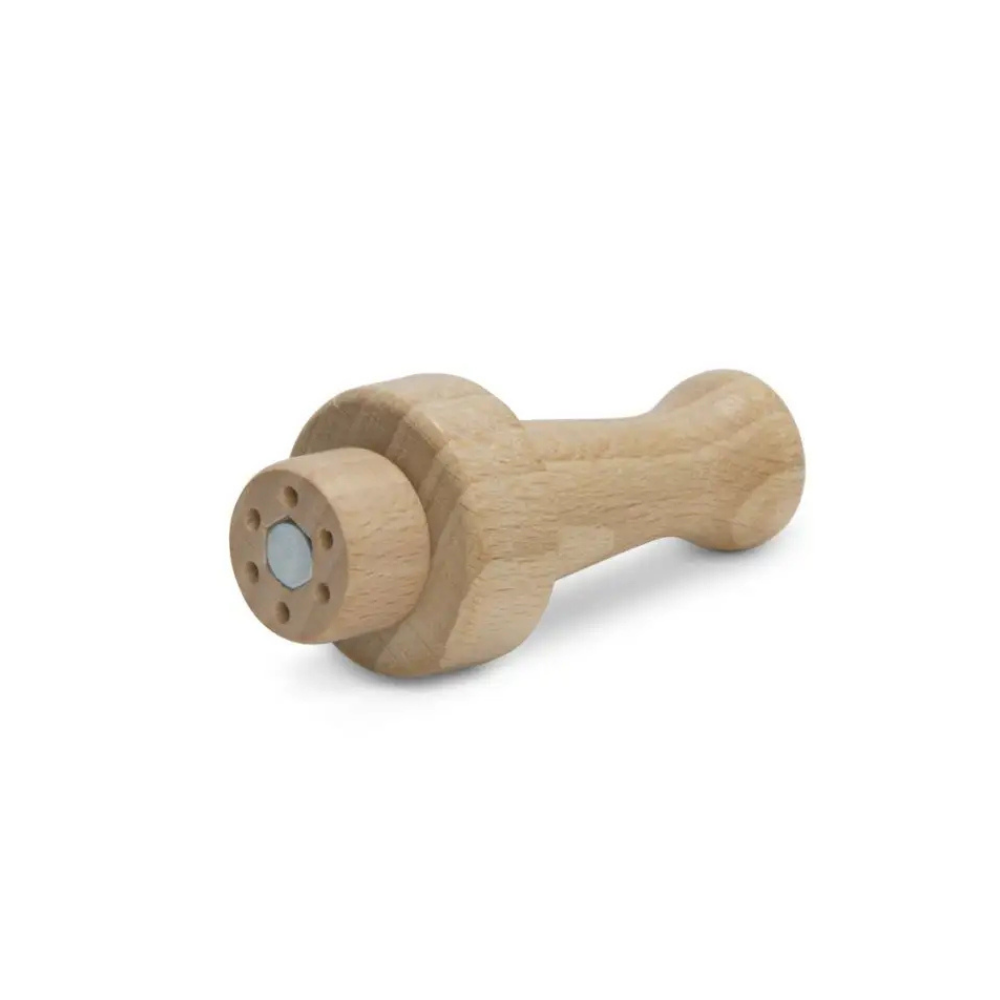 Six hole wooden needle holder