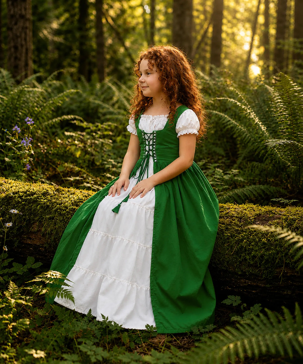 Green Storybook Princess Dress for Dress-Up & Pretend Play
