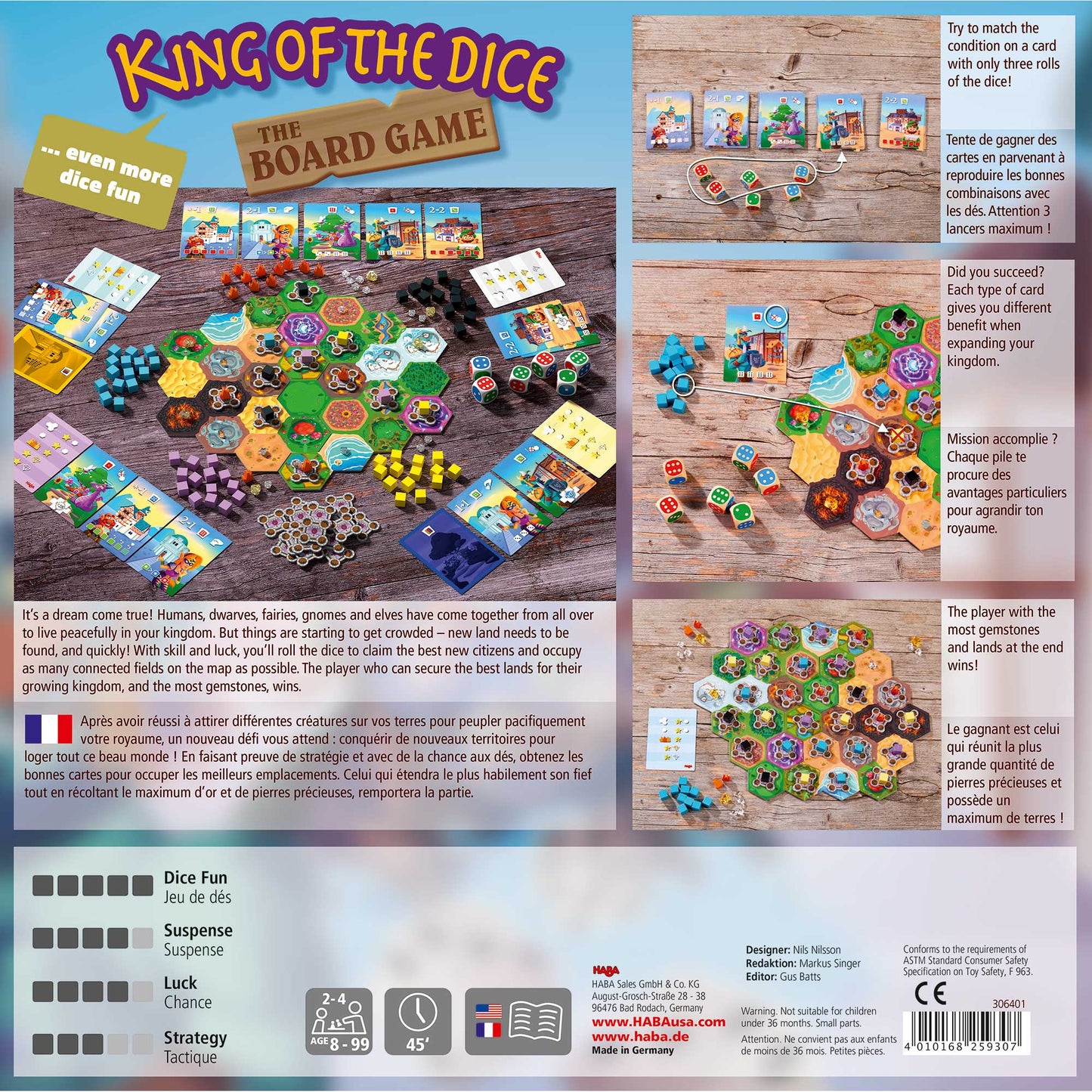 King of the Dice – Strategic Dice and Board Game for Families 8+ yrs