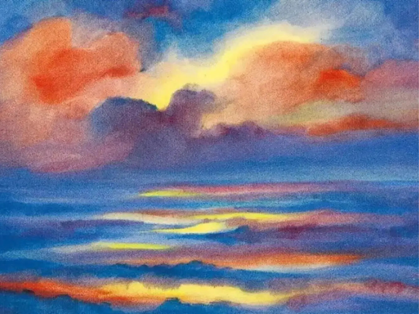 Marjan van Zeyl sunset postcard