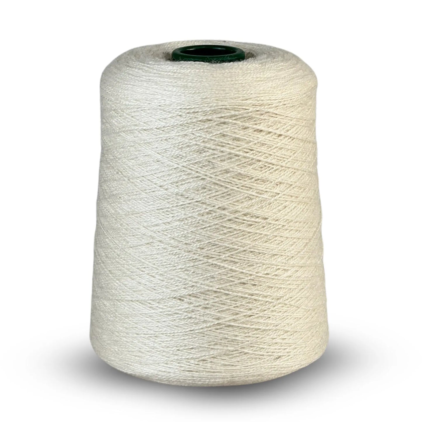 Merino tussah silk lace weaving yarn cone in white