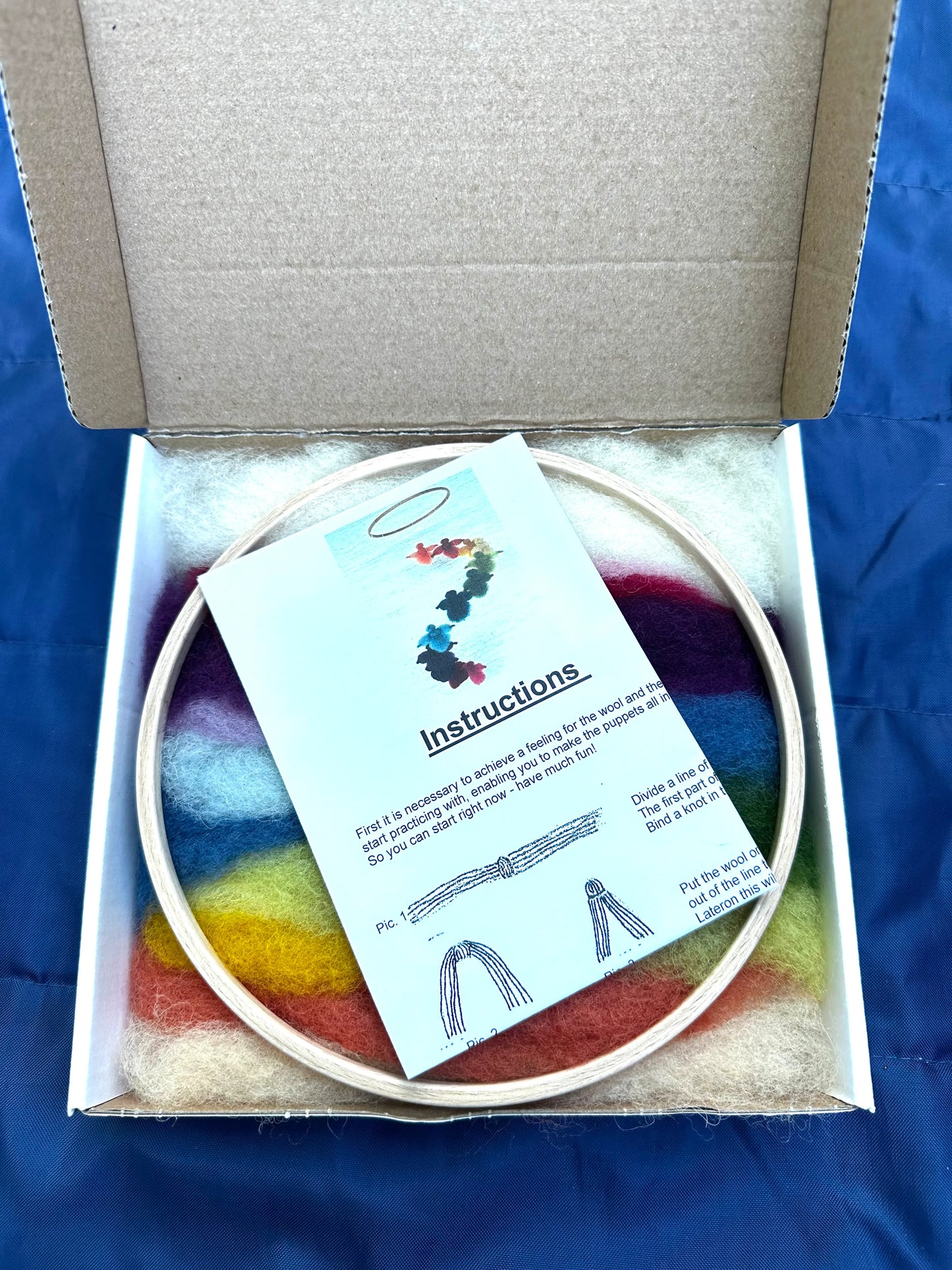 Filges Wool Fairy Mobile Kit with instructions and plant dyed wool