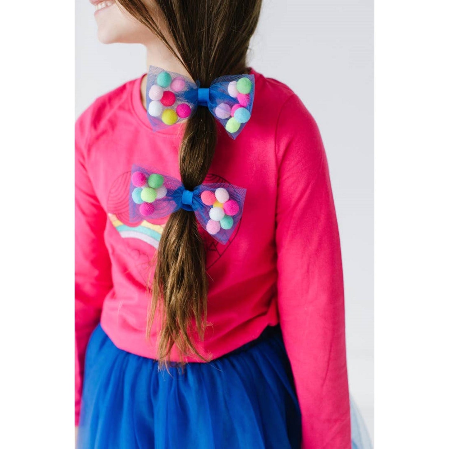 Hair Ribbons - Tulle and Pom Poms, Tutu Joli - Alder & Alouette