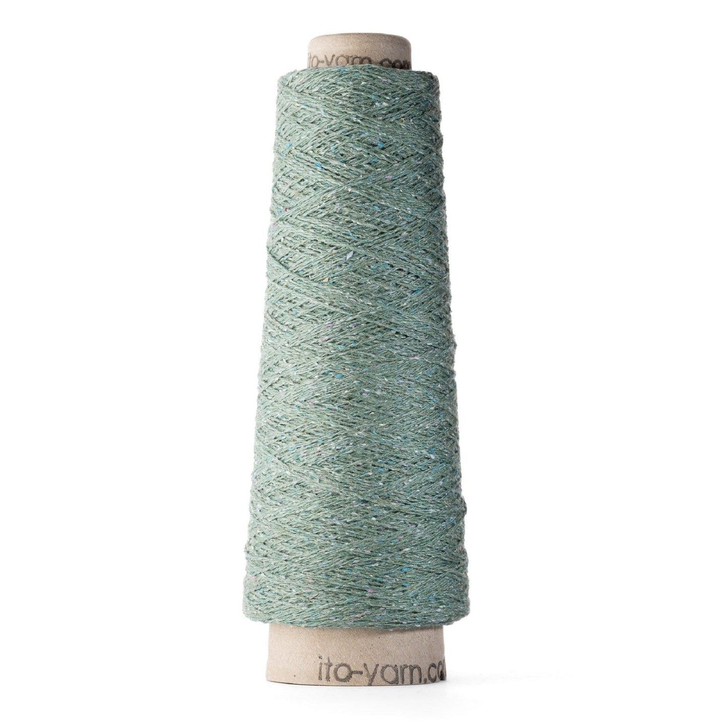 ITO Kinu silk noil weaving yarn cone in mint