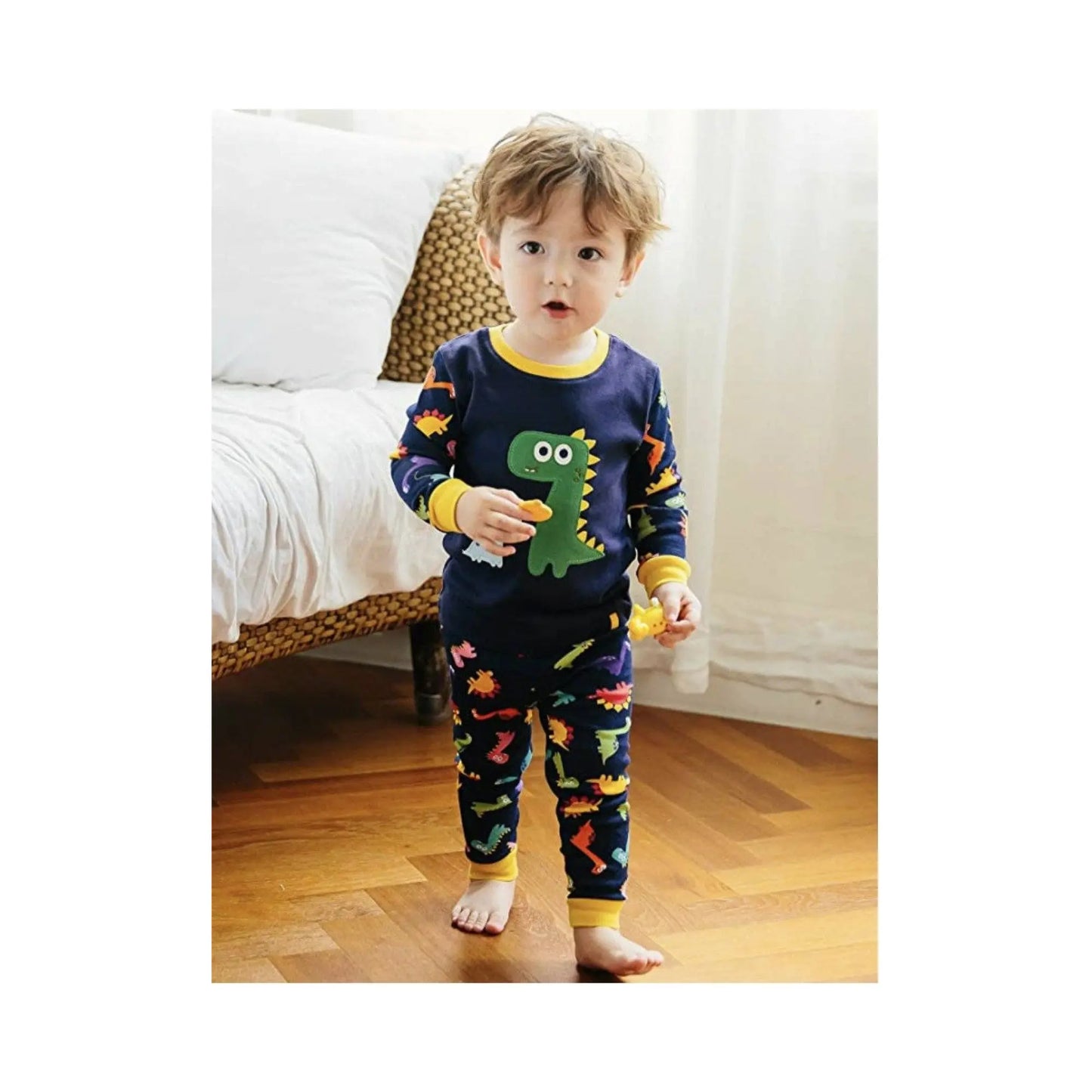 100% Cotton Dinosaur Pajamas for Toddlers Sleepwear - Alder & Alouette