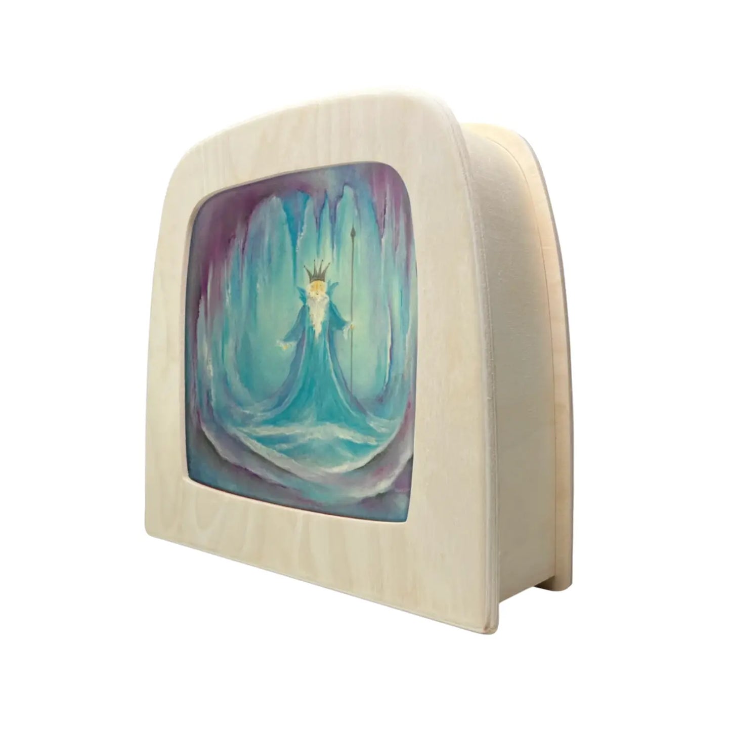 Toverlux King Winter Silhouette by Baukje Exler displayed angled in the Magic Lamp