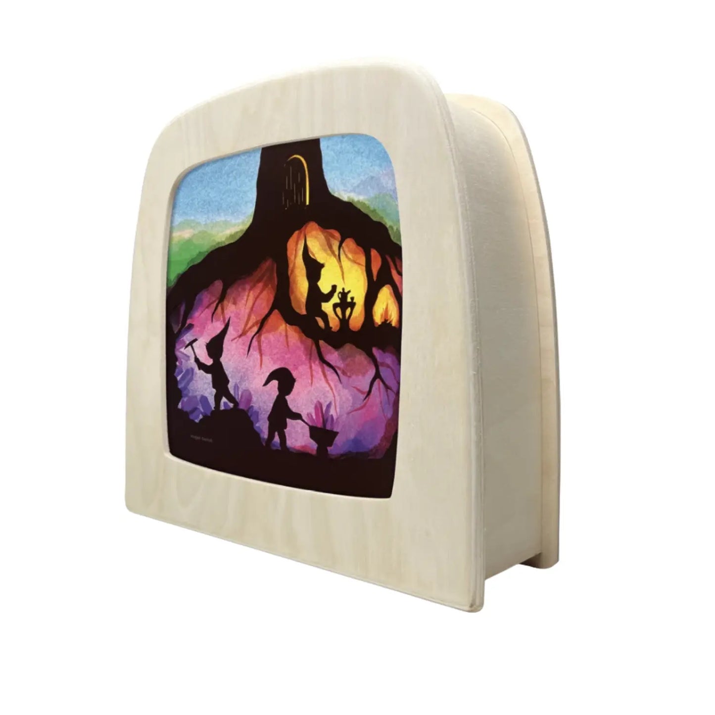 Vogel Geluk Toverlux Dwarf lamp plate silhouette in a Magic Lamp