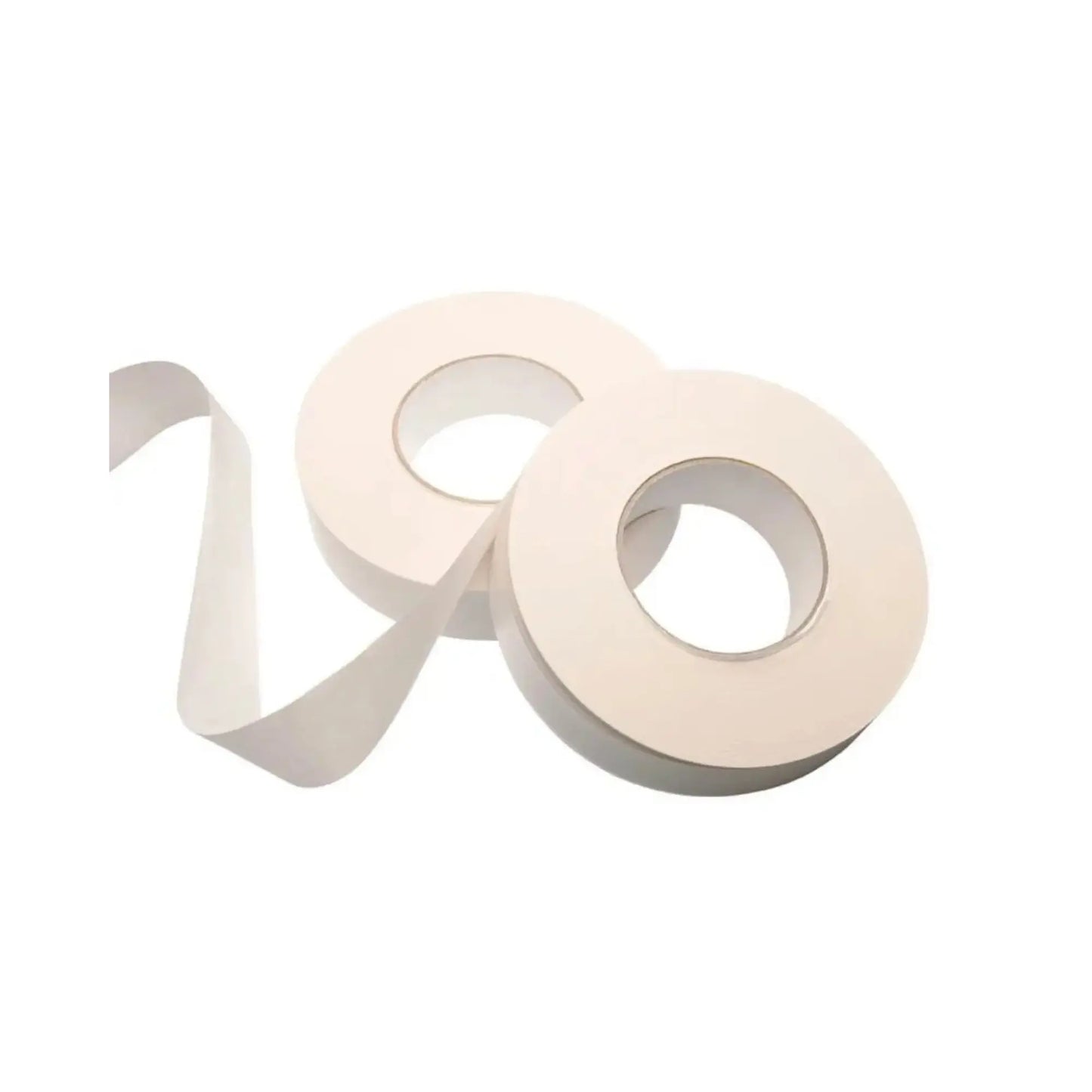 Two rolls of white watercolor painting tape on a white background