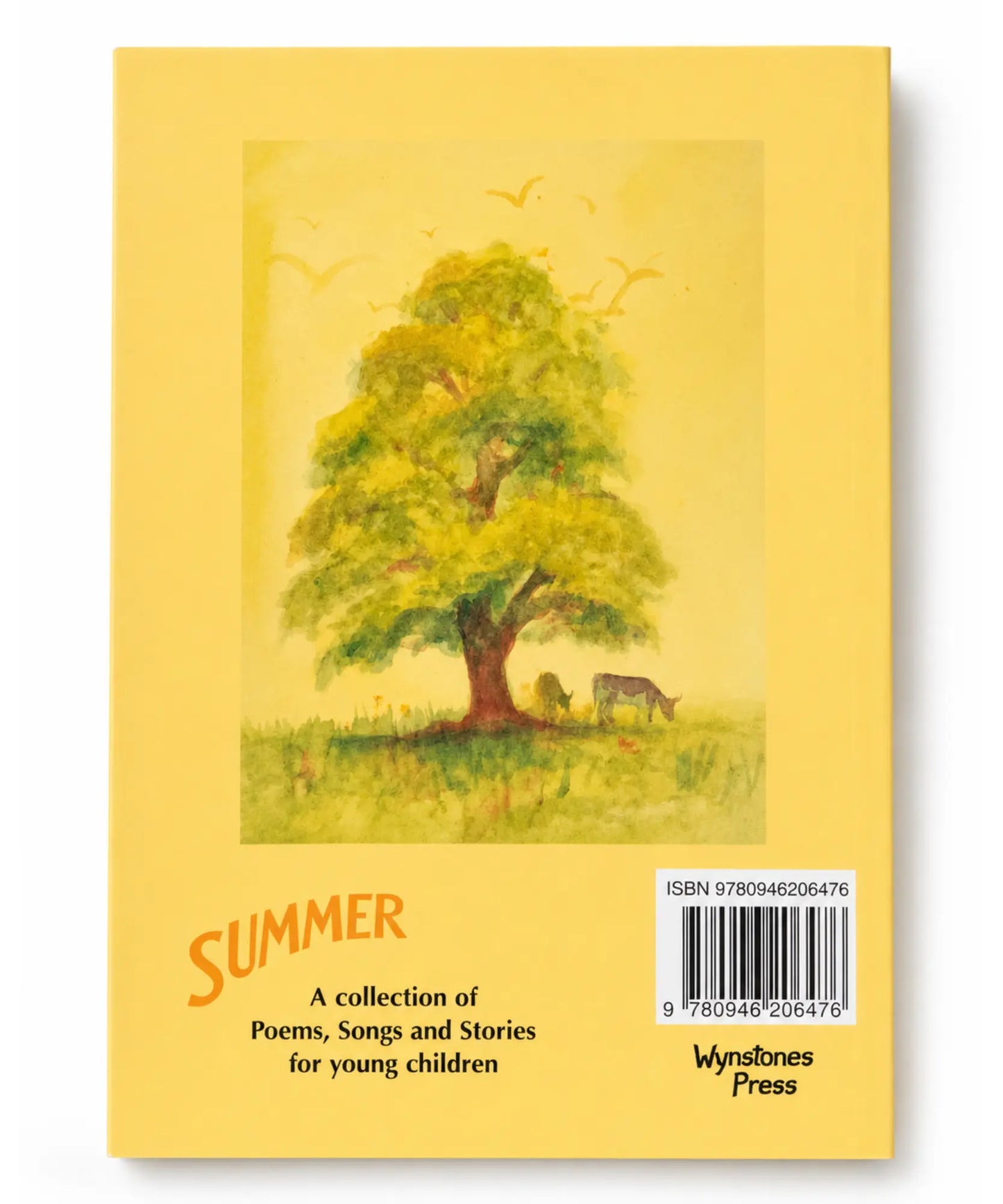 Back cover of Summer, a Waldorf early childhood seasonal book with poems, songs, stories, and verses from Wynstones Press.