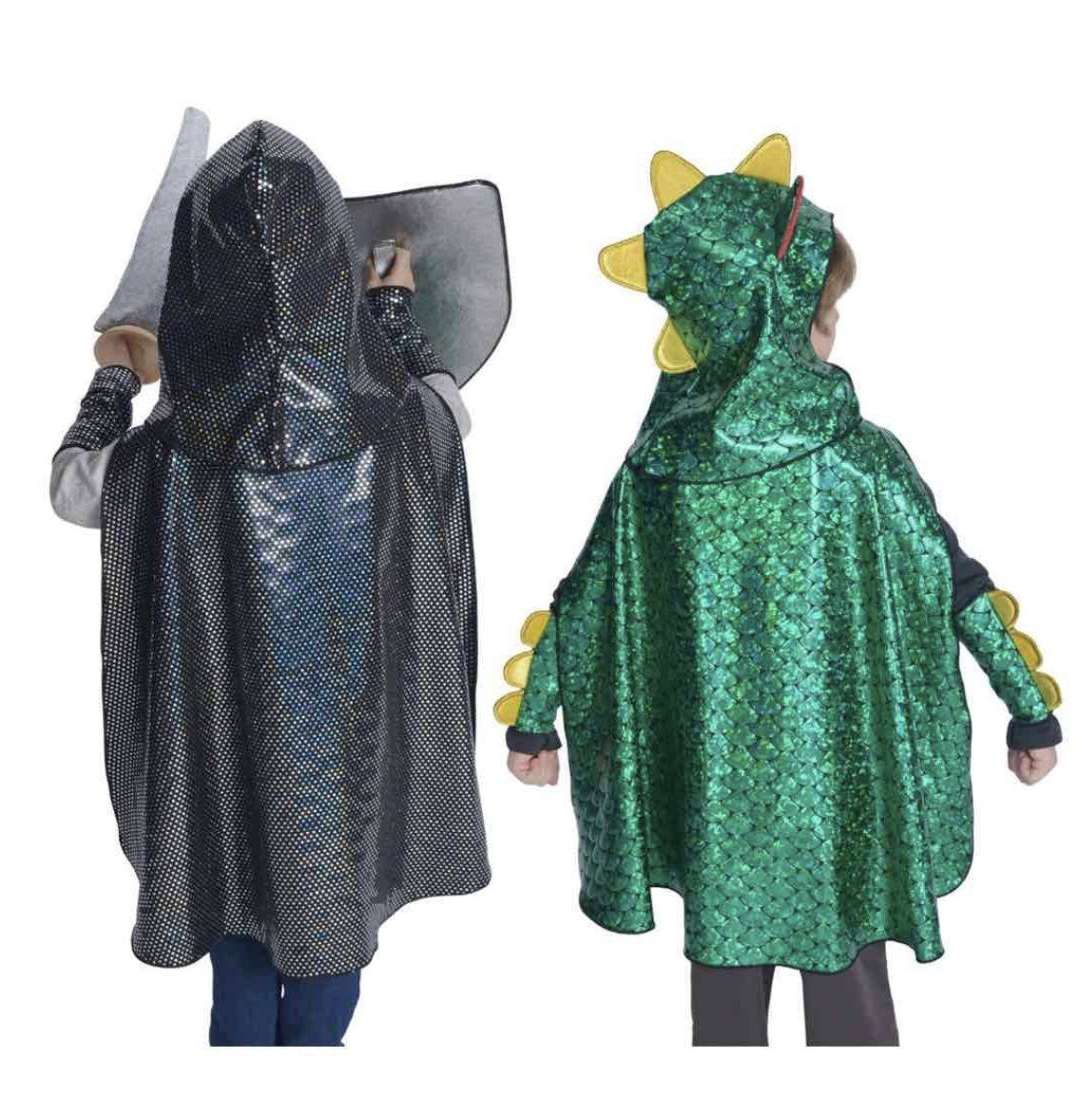 Dragon Costume and Knight Cape, Reversible Cape - Alder & Alouette