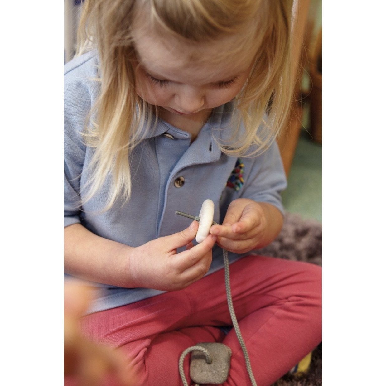 Sensory Toy | Threading Pebbles | Texture Stones - Alder & Alouette