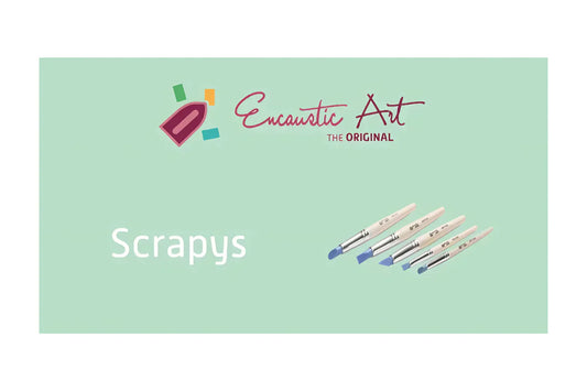 Encaustic Art The Original Logo on Mint Background with Scrapy Set