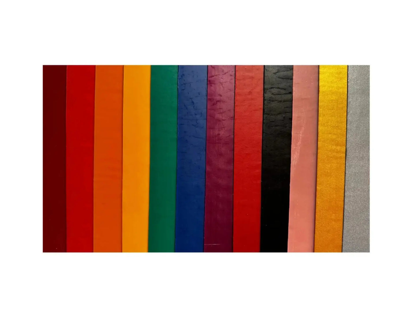 Stockmar decorating wax colors laid side by side