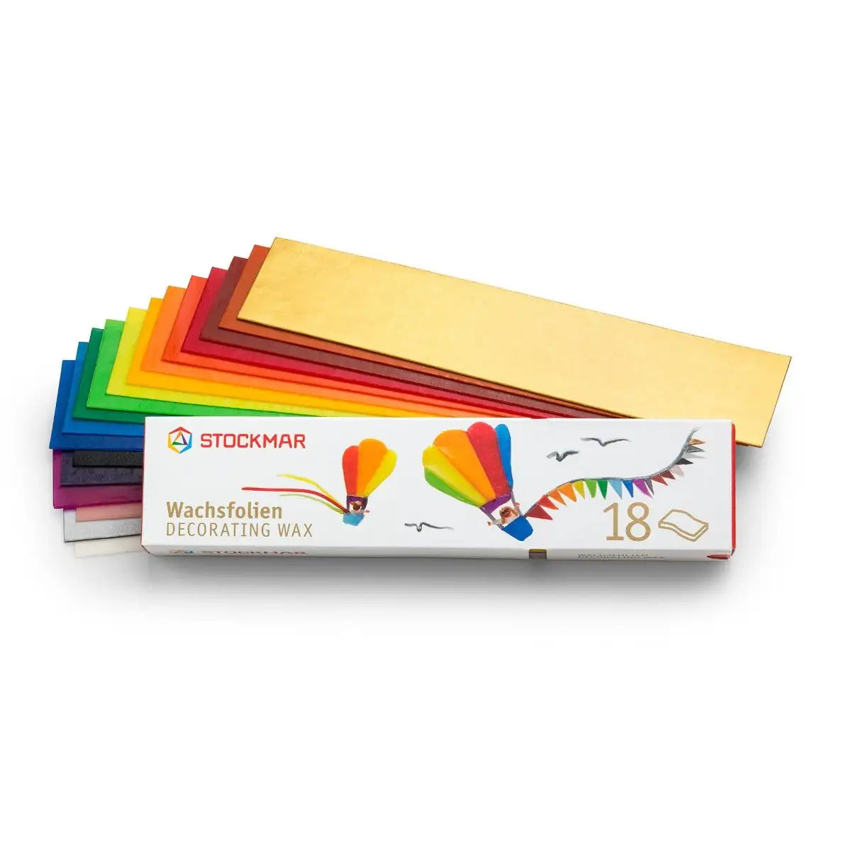 18 count Stockmar Narrow Sheets Decorating Wax
