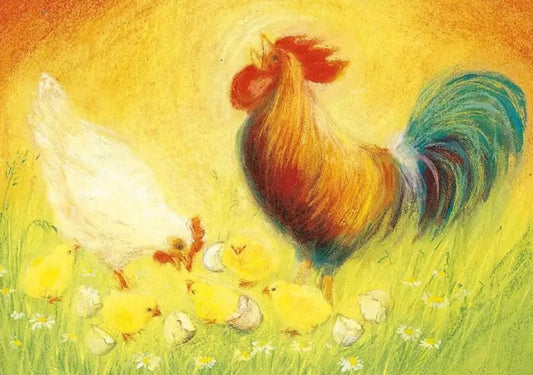 Marjan van Zeyl Cock, Hen and Chicks - Alder & Alouette