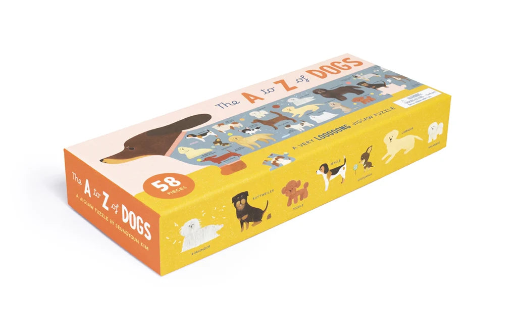 The A to Z of Dogs, 58 Piece Puzzle | Kids Puzzles - Alder & Alouette