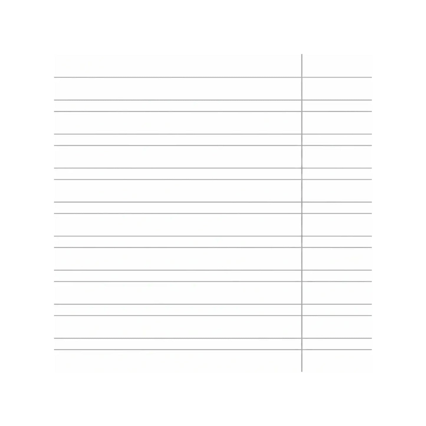 narrow ruled lined paper from a composition notebook