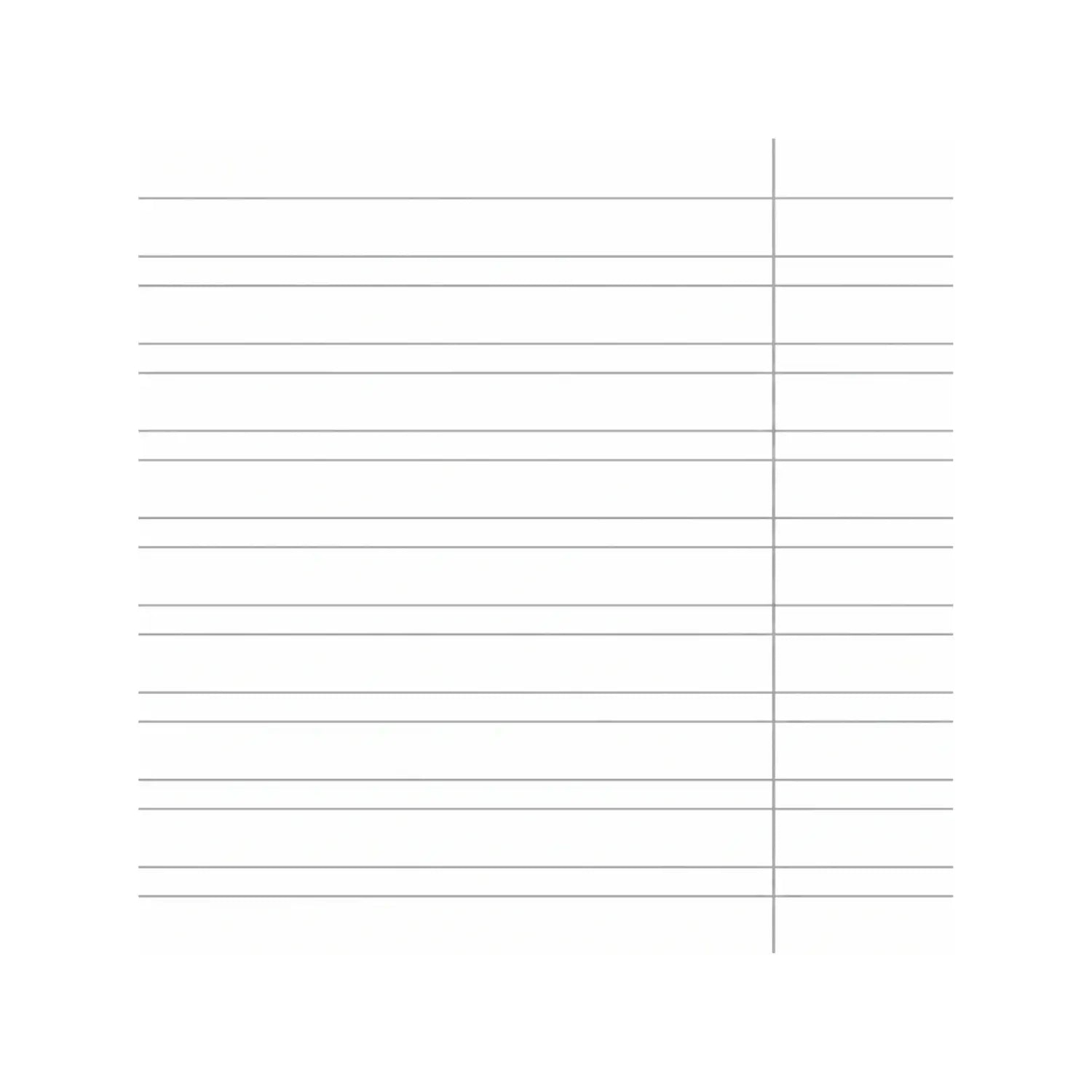 narrow ruled lined paper from a composition notebook