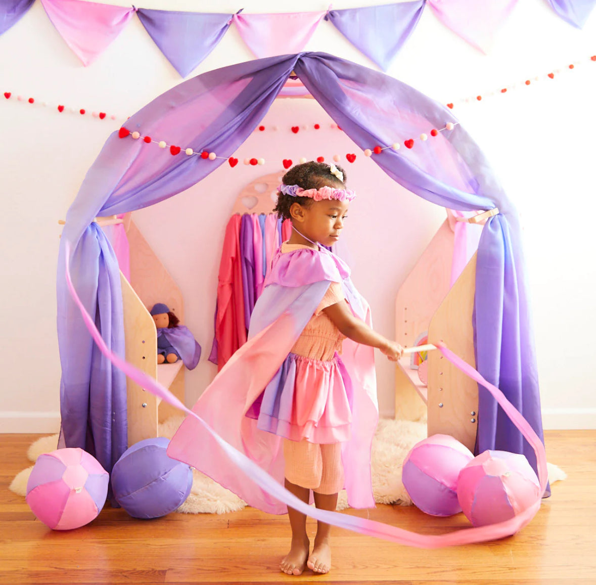 Silk Blossom Streamer Wand by Sarah’s Silks - Alder & Alouette