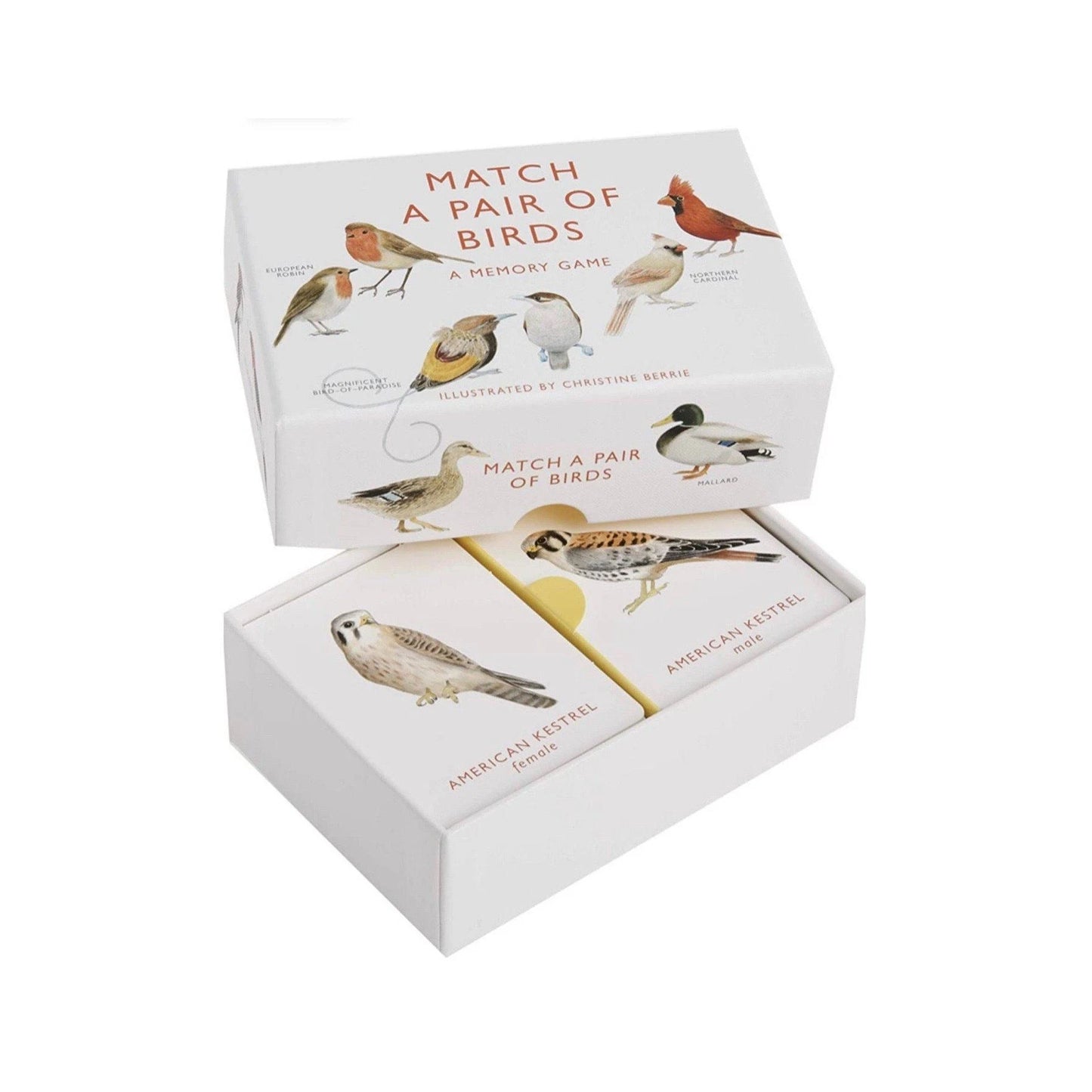 Match A Pair of Birds | Nature Game open box showing stacks of cards inside