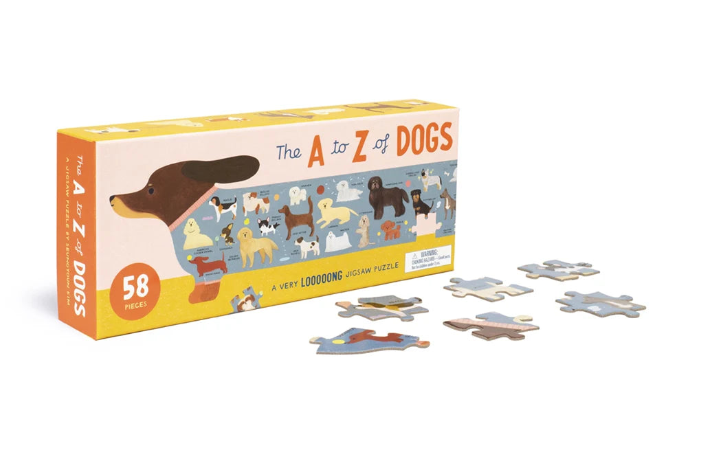 The A to Z of Dogs, 58 Piece Puzzle | Kids Puzzles - Alder & Alouette