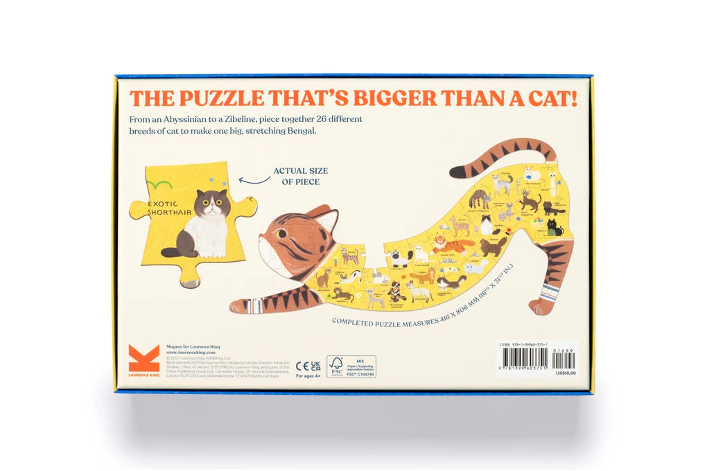 The A to Z of Cats, 58 Piece Cat Puzzle - Alder & Alouette