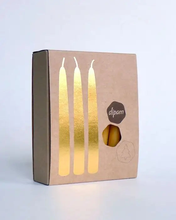 Dipam Sustainable Beeswax Celebration Tapers - Alder & Alouette