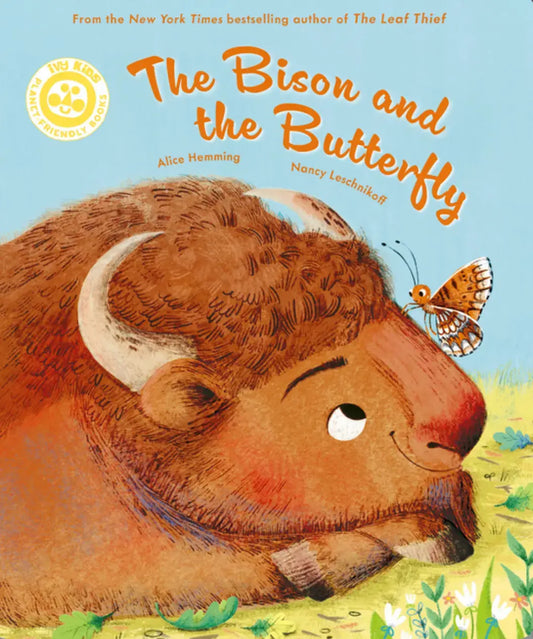 Book cover of 'The Bison and the Butterfly' with a bison and butterfly illustration.