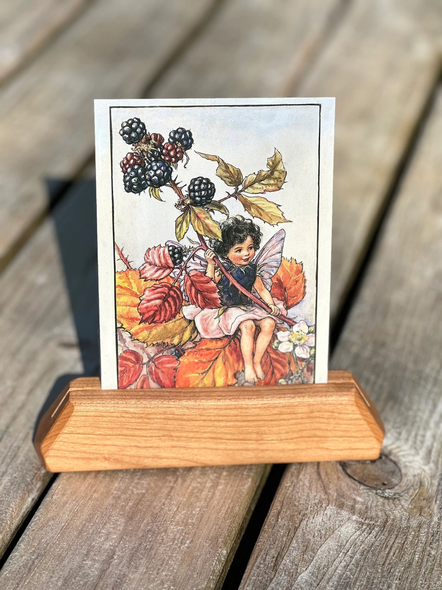 Blackberry Flower Fairy Postcard - Alder & Alouette