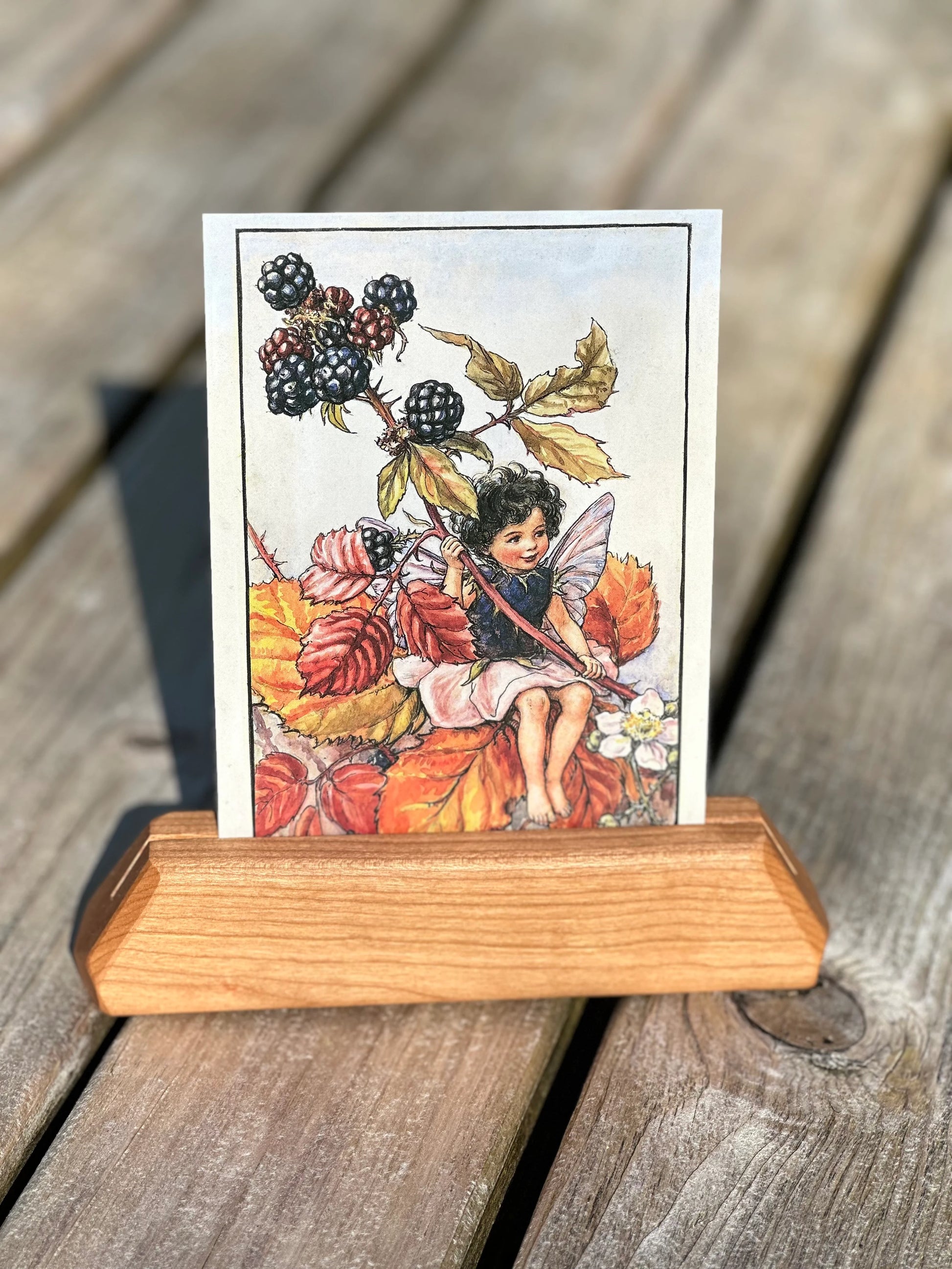 Blackberry Flower Fairy Postcard - Alder & Alouette