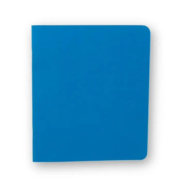  Waldorf inspired blue Main Lesson Book with Onion Skin on a white background