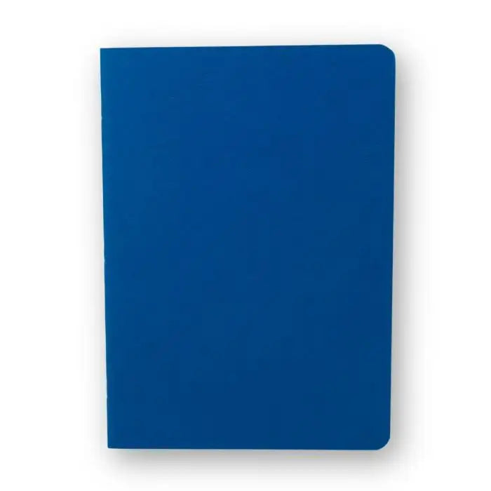  Waldorf inspired blue Main Lesson Book on a white background