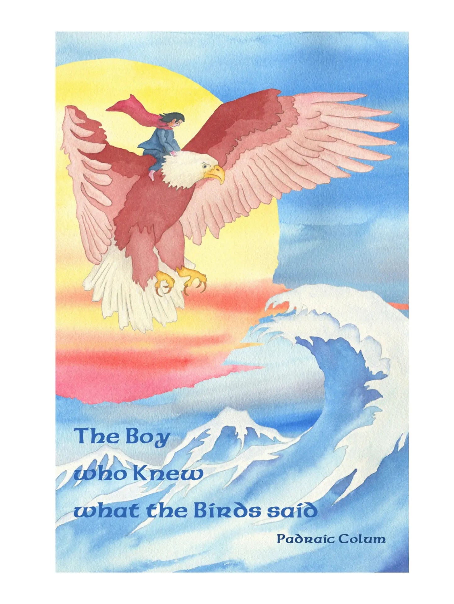 Book cover of 'The Boy Who Knew What the Birds Said' with an eagle and child illustration.