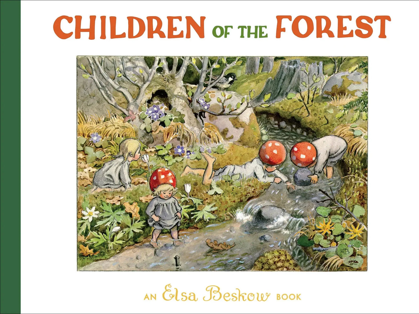 Book cover of 'Children of the Forest' by Elsa Beskow with illustrations of children and animals in a forest setting.