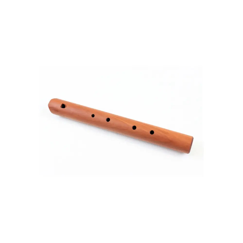 Wooden Choroi pear wood pentatonic first flute on a white background