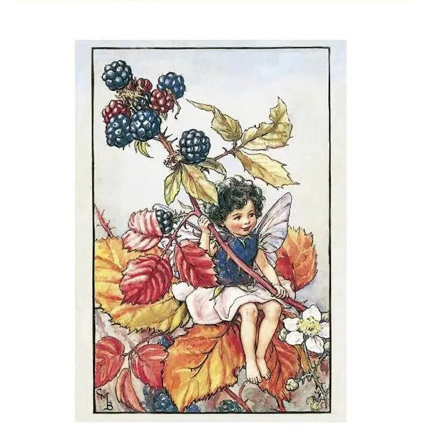 Blackberry Flower Fairy Postcard - Alder & Alouette