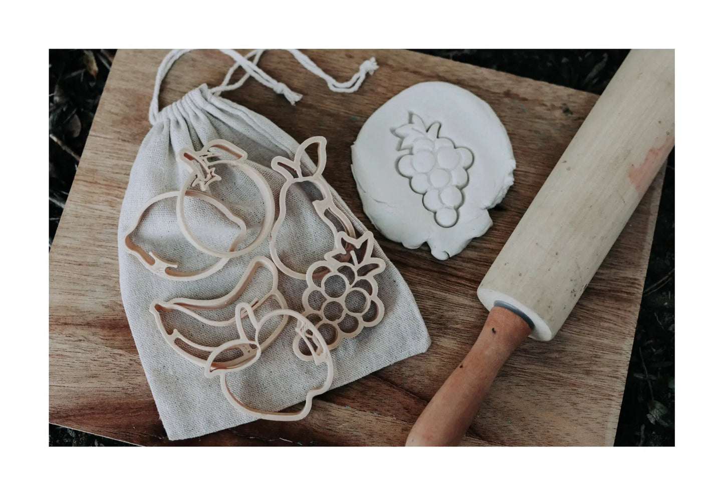 Mini Eco Cutters for Play Dough, Mini Fruit Set  - Alder & Alouette
